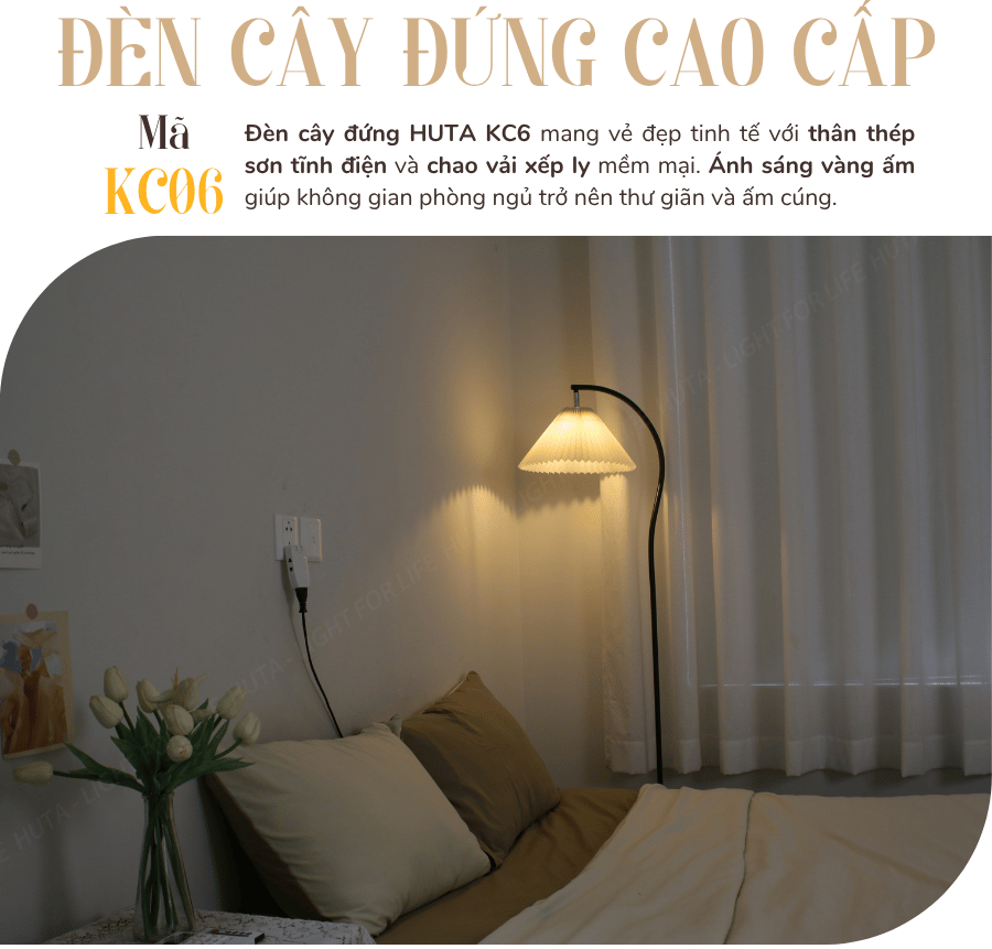 1. Đèn cây đứng mã KC06 có gì nổi bật?