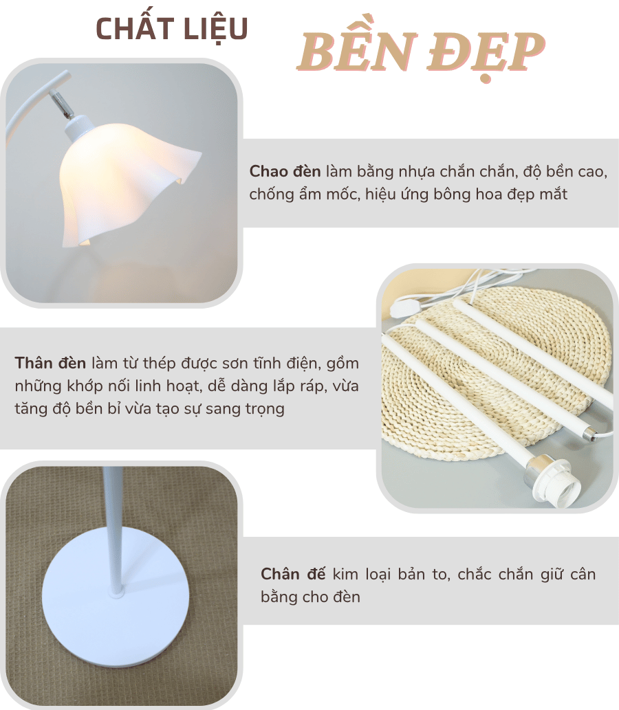 1. Đèn cây đứng mã KT08 có gì nổi bật?