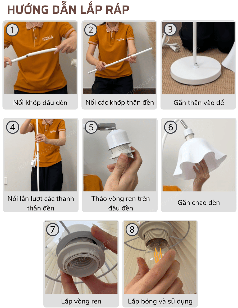 3. Đèn cây đứng mã KT08 sử dụng như thế nào?