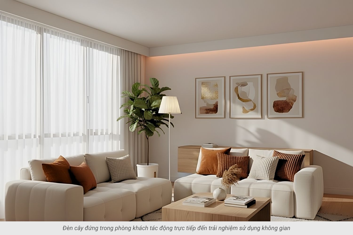 1. Vì sao cần chọn đúng đèn cây đứng cho phòng khách?