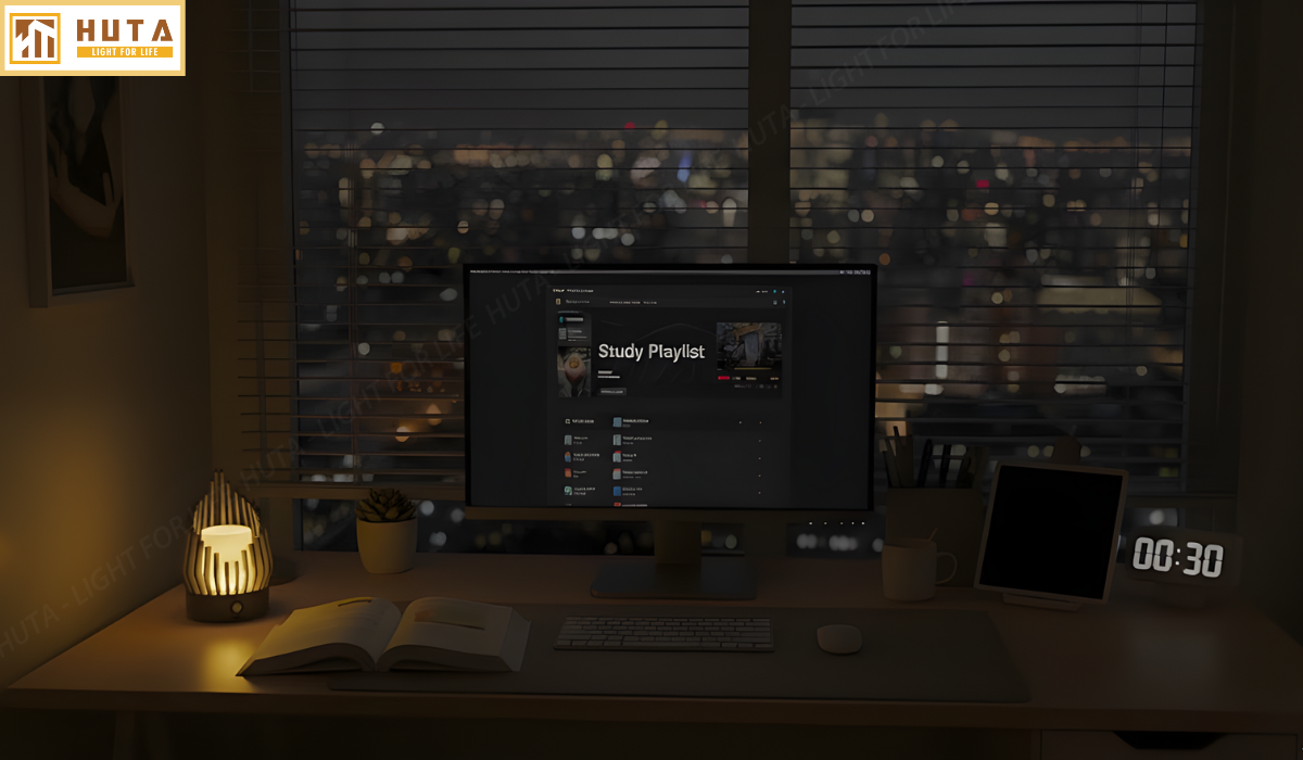 Đèn Decor In 3D HUTA Light For Life KHỞI SẮC Trang Trí Bàn Làm Việc, Góc Nhỏ Phòng Ngủ