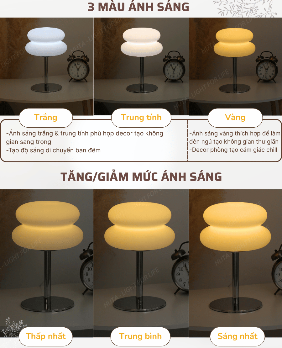 2. Thông số kĩ thuật đèn bàn trang trí BREAD