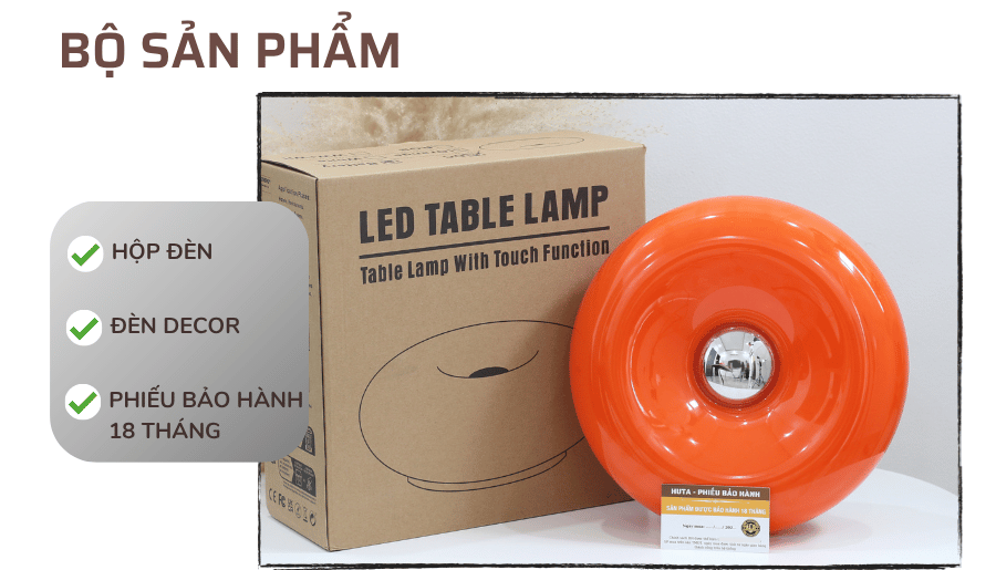 5. Chính sách bảo hành đèn bàn trang trí HUTA