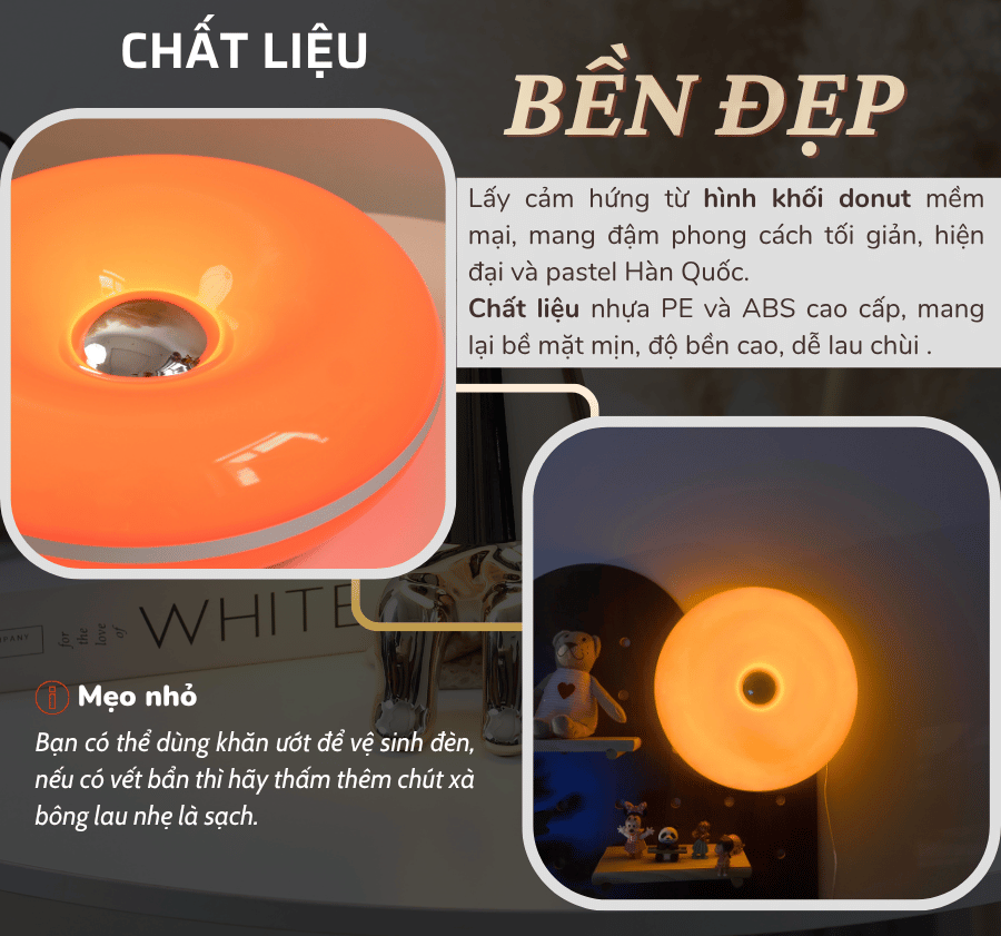 1. Đèn bàn trang trí mã DONUT có gì nổi bật?