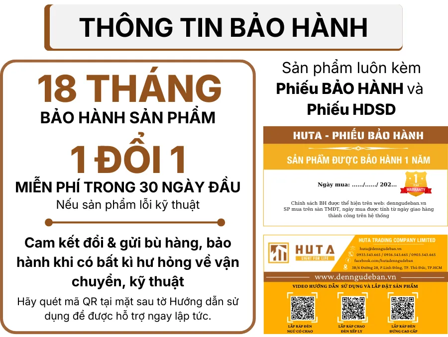 7. CHÍNH SÁCH BẢO HÀNH VÀ CAM KẾT CỦA HUTA