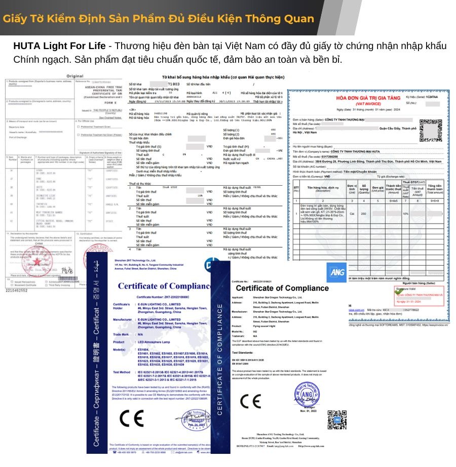 Giấy tờ kiểm định sản phẩm đủ điều kiện thông quan'
