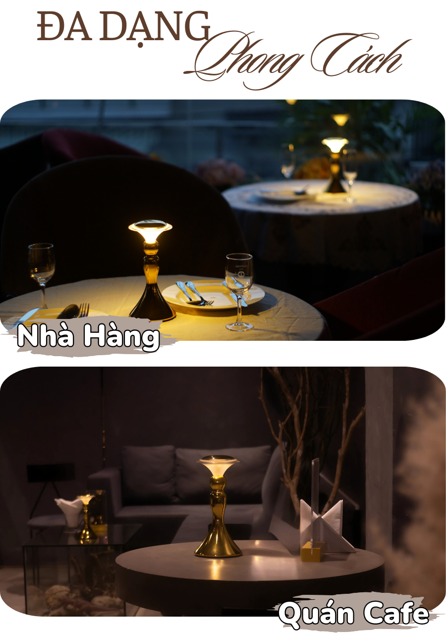 Ứng dụng của đèn bàn LED quán bar, nhà hàng RESCUP