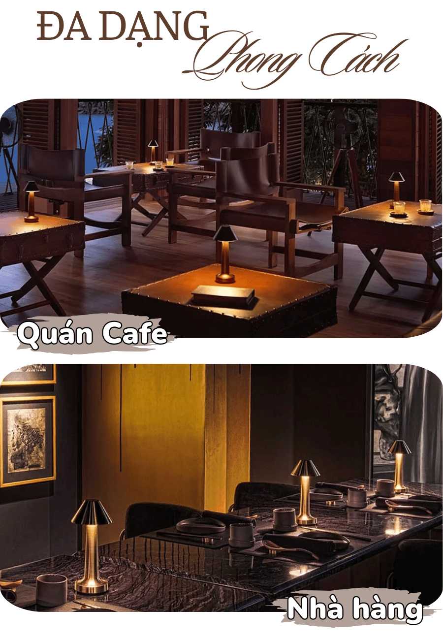 Ứng dụng của đèn bàn LED quầy bar, nhà hàng RESNONCUT