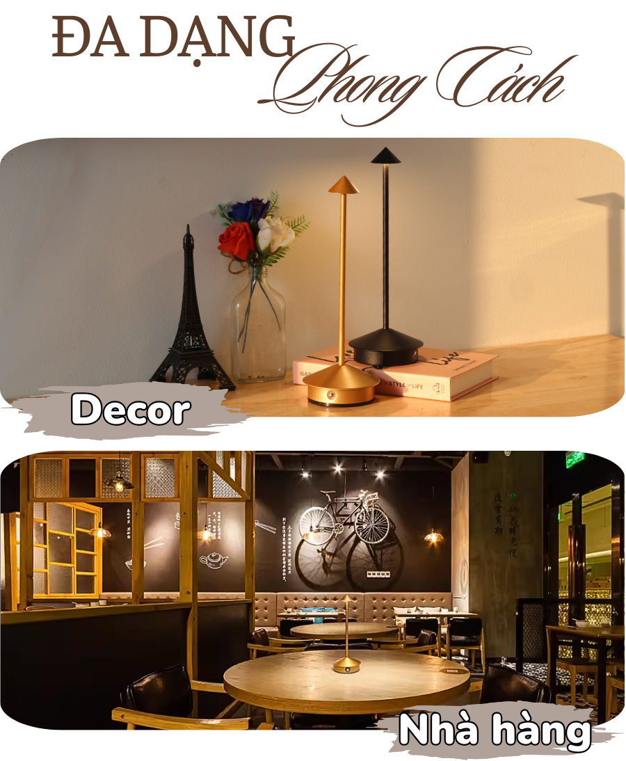 Ứng dụng của đèn bàn LED quán bar, nhà hàng TAMGIAC