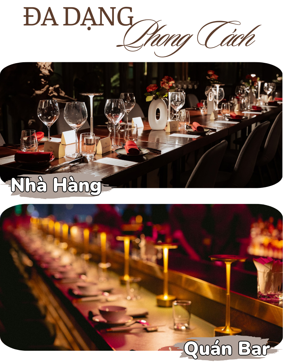 Ứng dụng của đèn LED để bàn quán bar, nhà hàng AL4