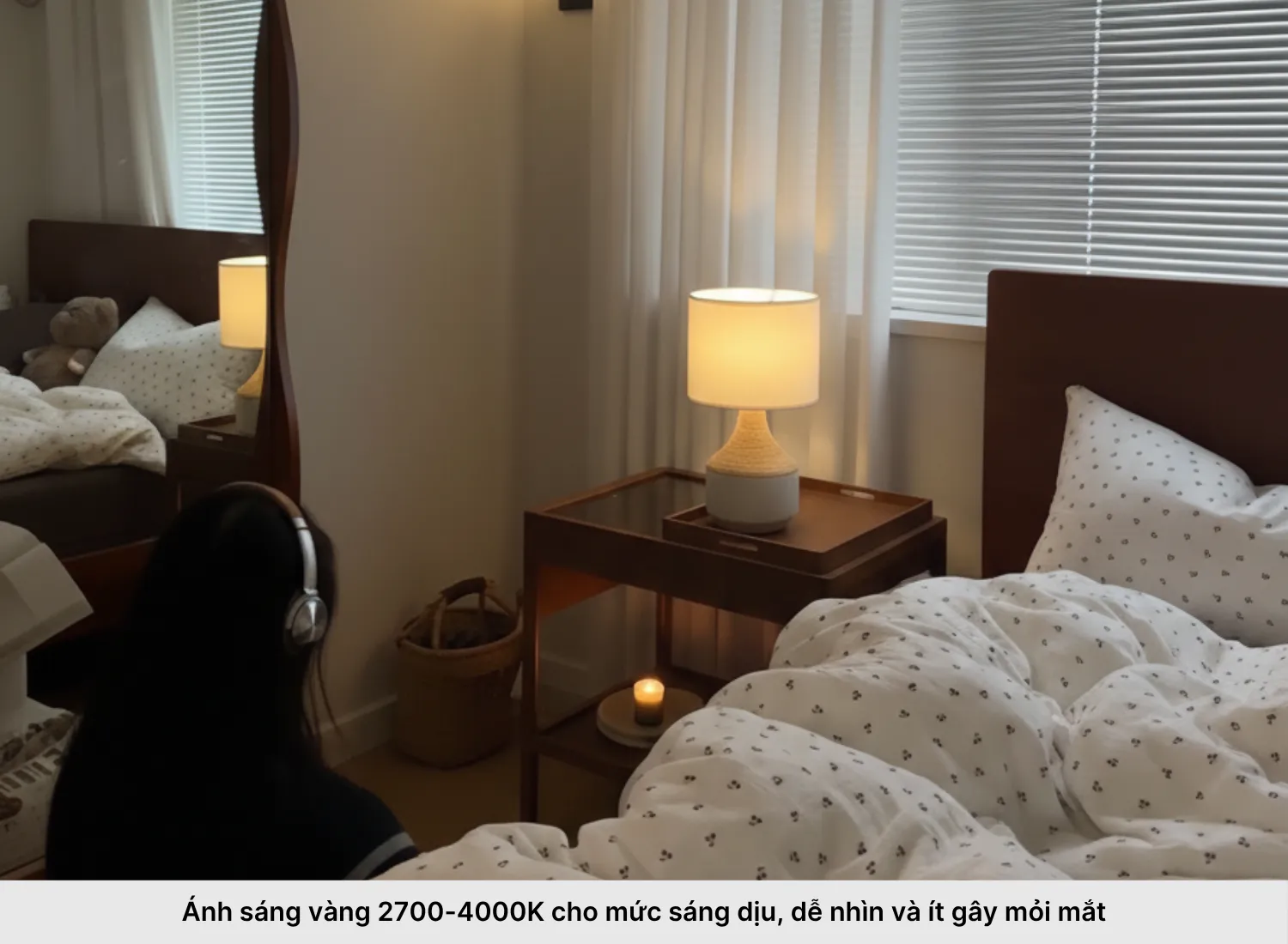 2. Đèn ngủ ánh sáng vàng theo cơ chế ảnh hưởng nhịp sinh học