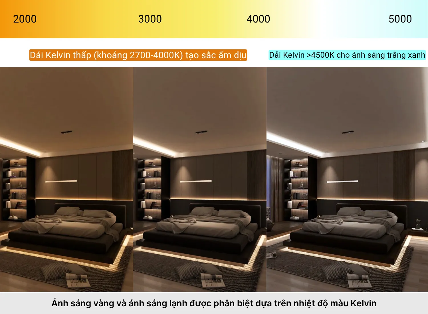 4. Đèn ngủ ánh sáng vàng hạn chế tác động tiêu cực của ánh sáng lạnh