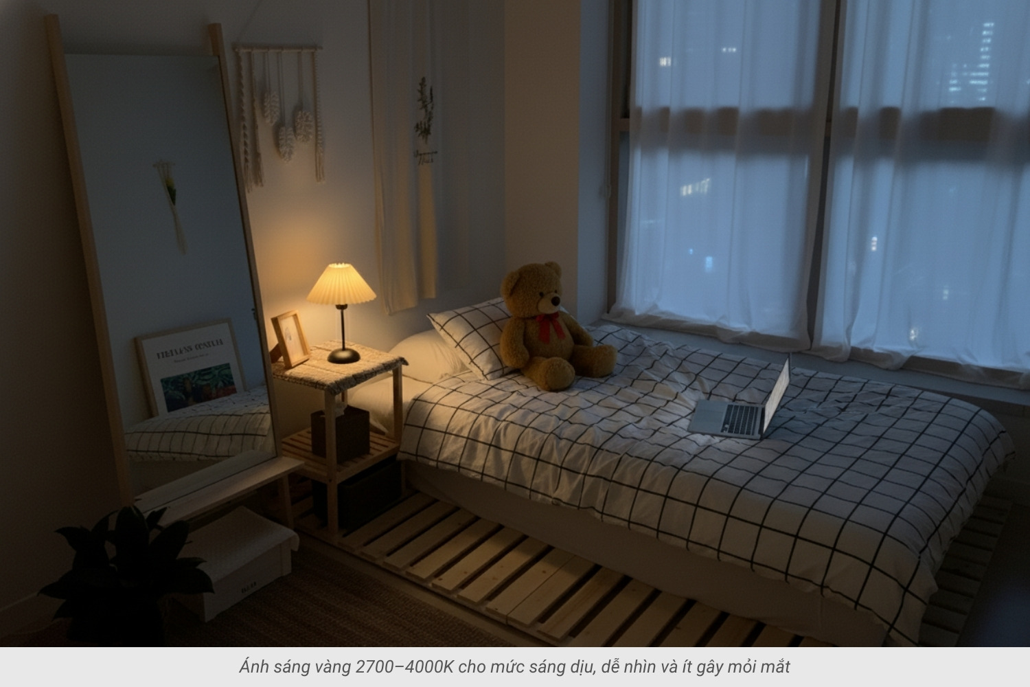 2. Đèn ngủ ánh sáng vàng theo cơ chế ảnh hưởng nhịp sinh học