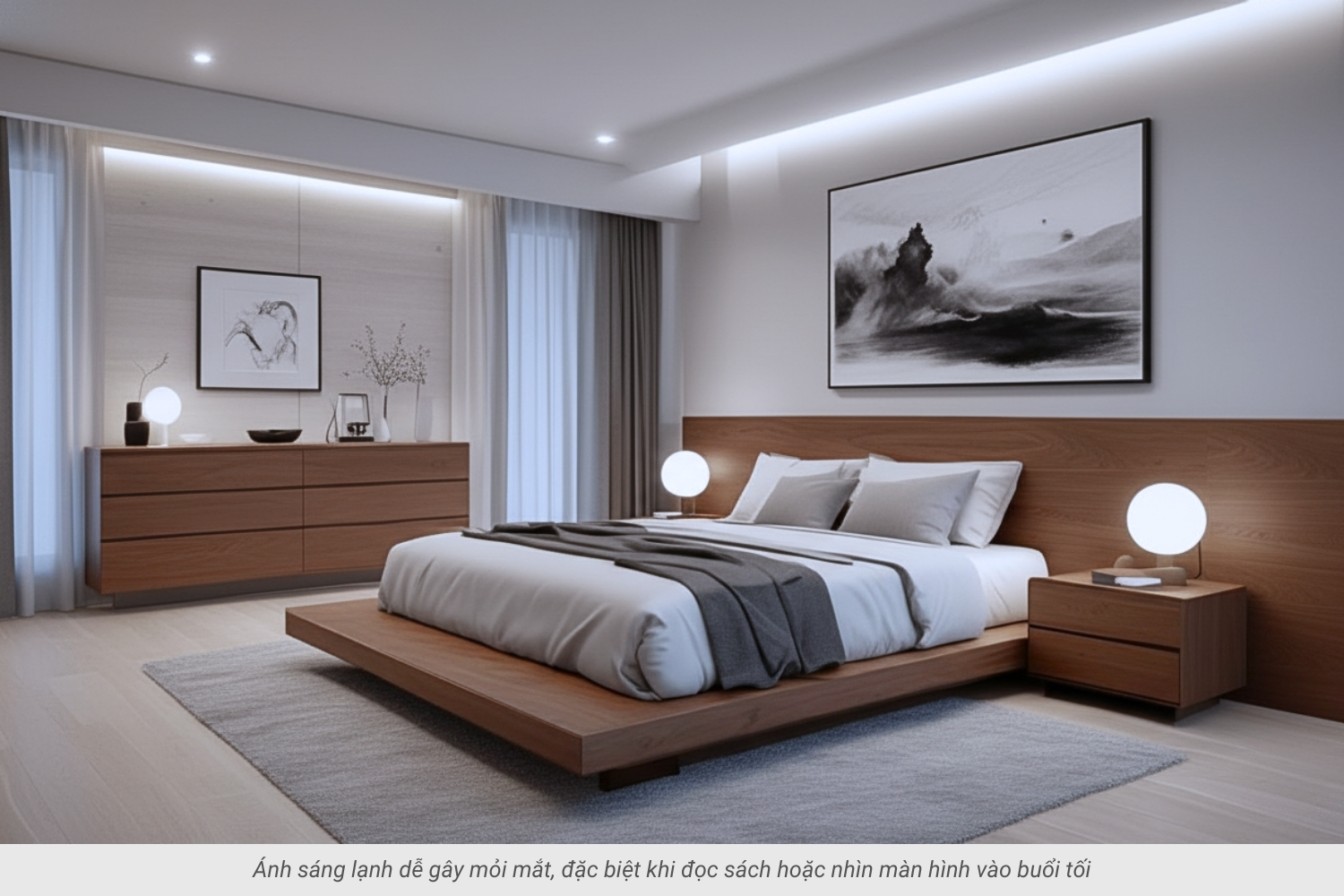 4. Đèn ngủ ánh sáng vàng hạn chế tác động tiêu cực của ánh sáng lạnh