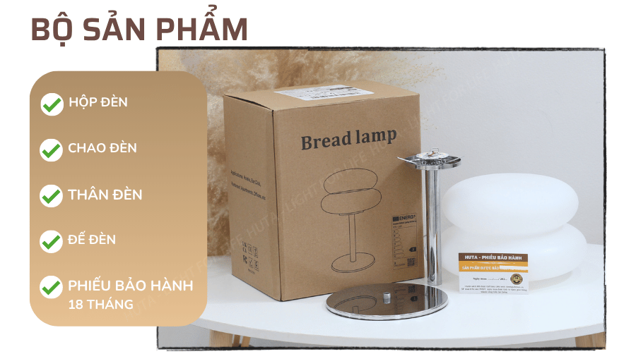 5. Chính sách bảo hành đèn bàn trang trí HUTA