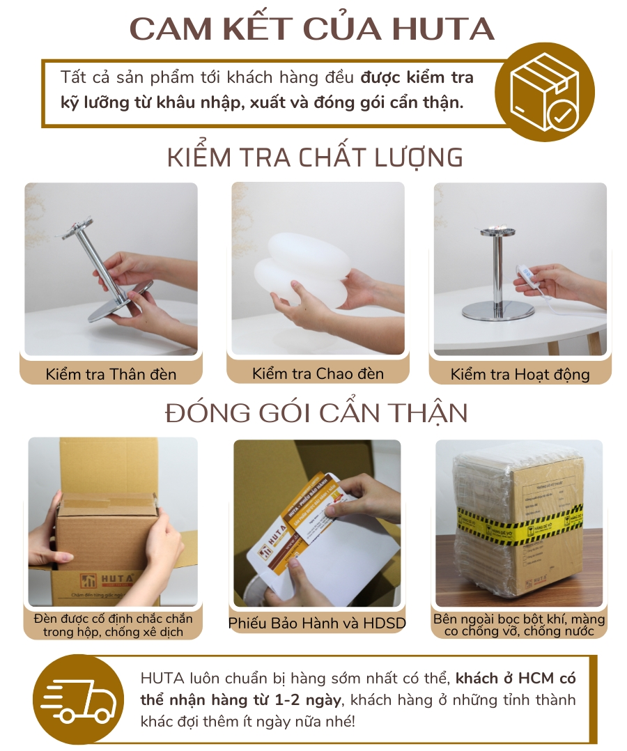 5. Chính sách bảo hành và cam kết của HUTA