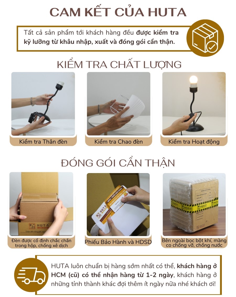 5. Chính sách bảo hành và cam kết của HUTA