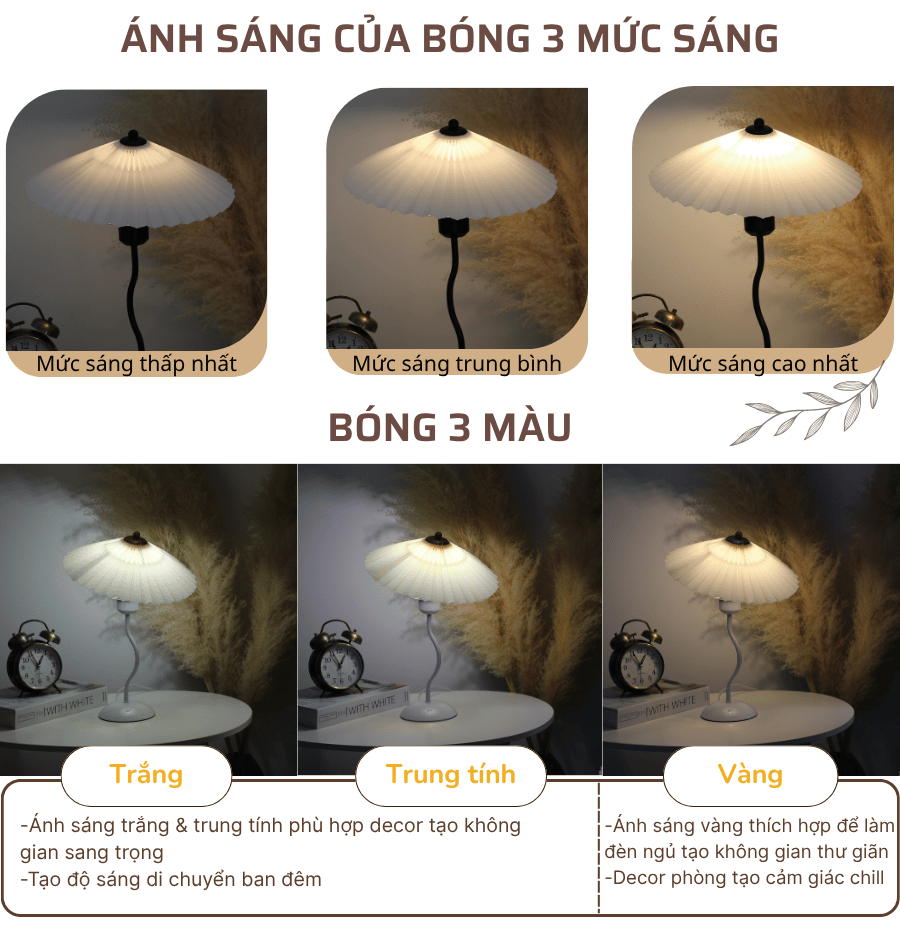 2. Thông số kĩ thuật đèn ngủ để bàn mã T11