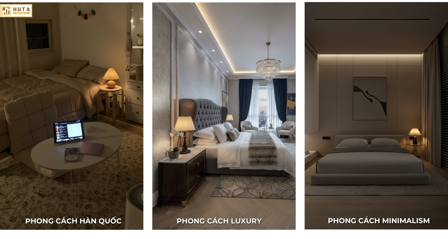 2.3 Đèn ngủ để bàn thân kim loại