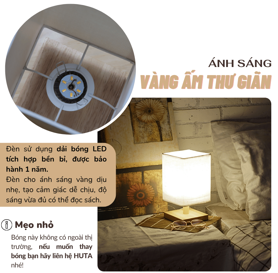 2. Thông số kĩ thuật đèn ngủ để bàn mã G3S