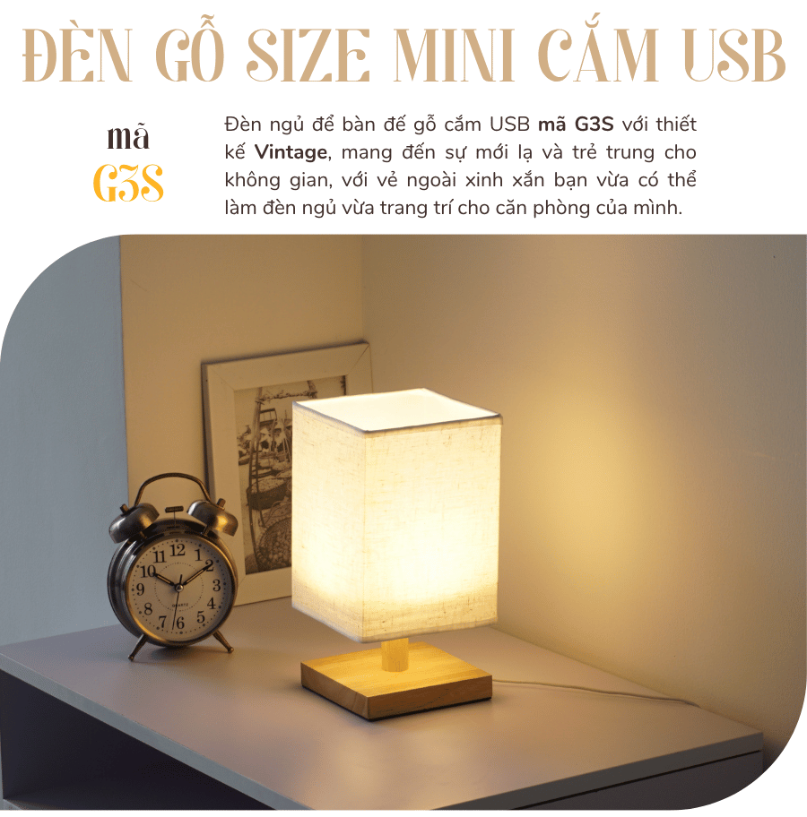 1. Đèn ngủ để bàn mã G3S có gì nổi bật?