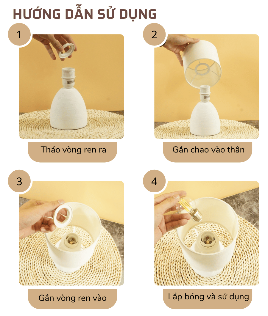 3. Đèn ngủ để bàn mã S2 sử dụng như thế nào?