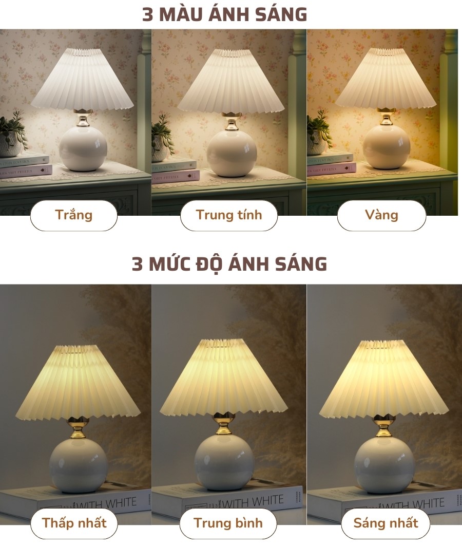 2. Thông số kĩ thuật đèn ngủ để bàn mã S8