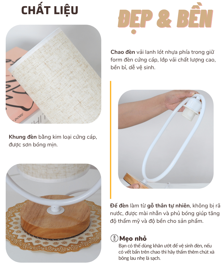 1. Đèn ngủ để bàn mã G6 có gì nổi bật?