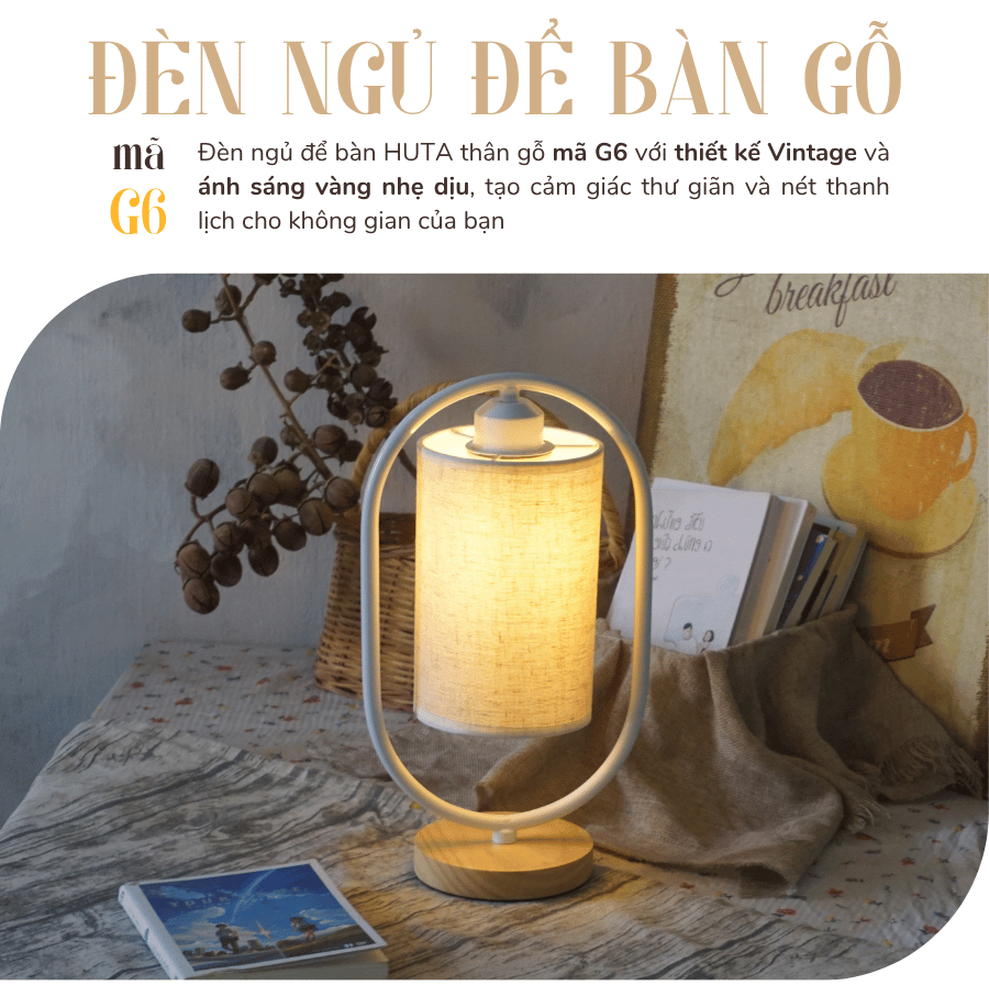 1. Đèn ngủ để bàn mã G6 có gì nổi bật?