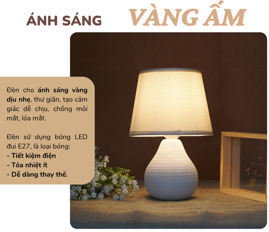 2. Thông số kĩ thuật đèn ngủ để bàn mã S1