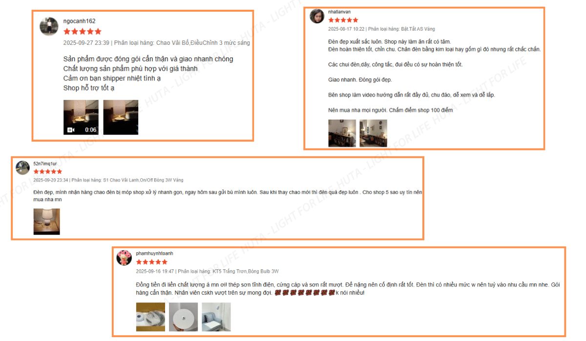 4. Đèn ngủ để bàn HUTA được ưa chuộng như thế nào?