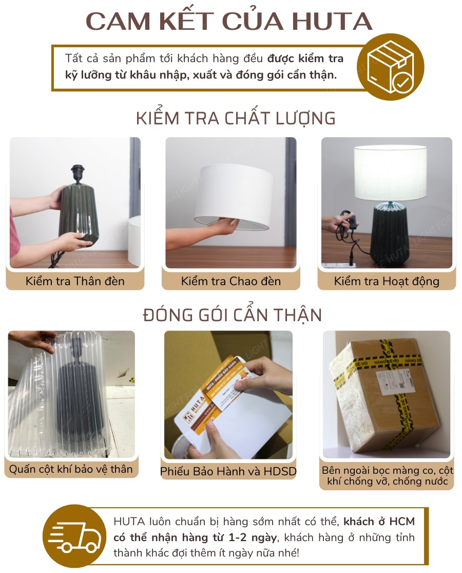 5. Chính sách bảo hành và cam kết của HUTA