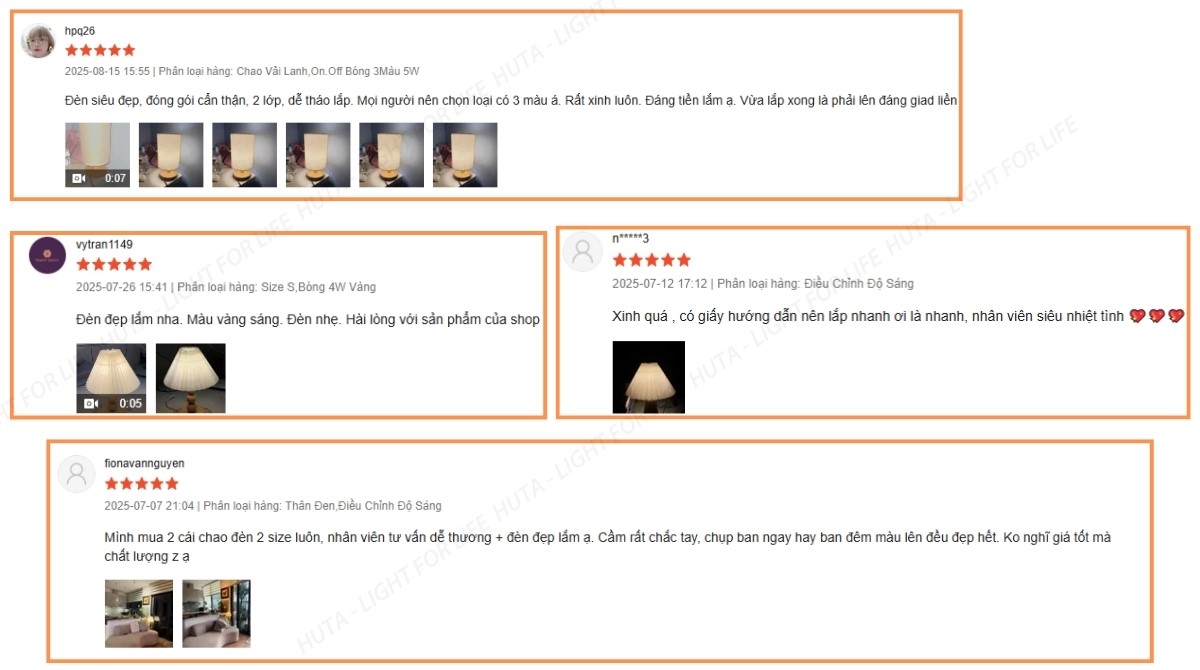 4. Đèn ngủ để bàn HUTA được ưa chuộng như thế nào?