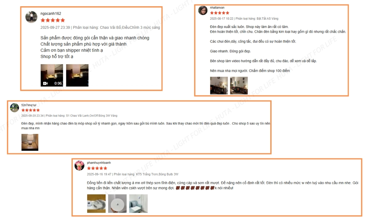 4. Đèn ngủ để bàn HUTA được ưa chuộng như thế nào?