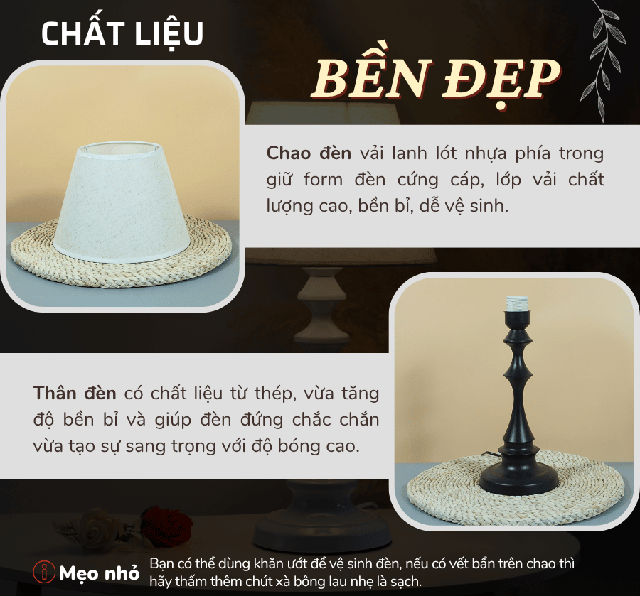 1. Đèn ngủ để bàn mã T2 có gì nổi bật?