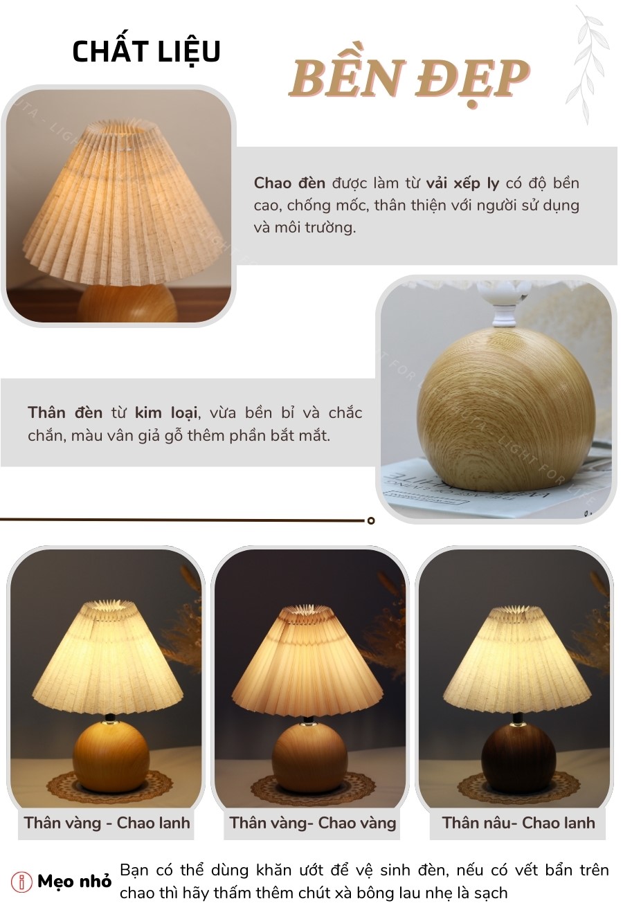 1. Đèn ngủ để bàn mã T8 có gì nổi bật?