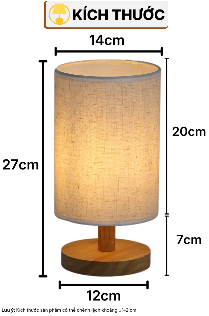 THÔNG SỐ KỸ THUẬT ĐÈN NGỦ ĐỂ BÀN G1