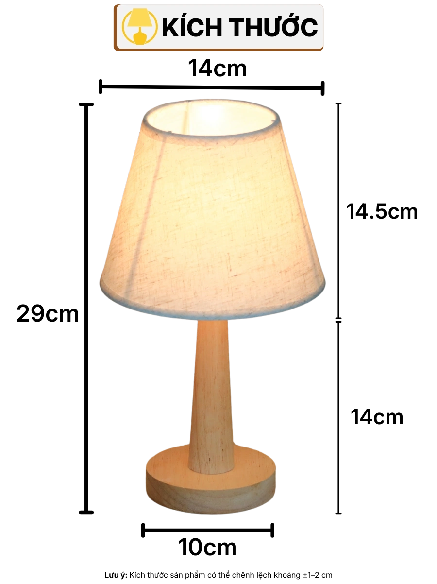 THÔNG SỐ KỸ THUẬT ĐÈN NGỦ ĐỂ BÀN G2