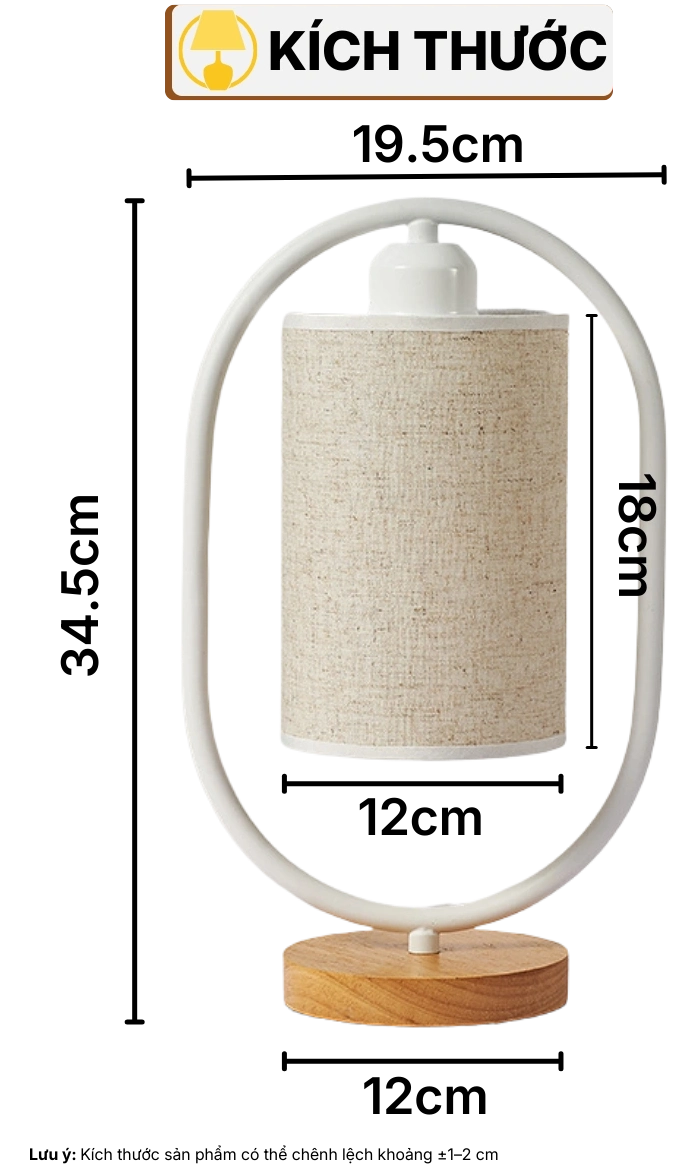 THÔNG SỐ KỸ THUẬT ĐÈN NGỦ ĐỂ BÀN G6