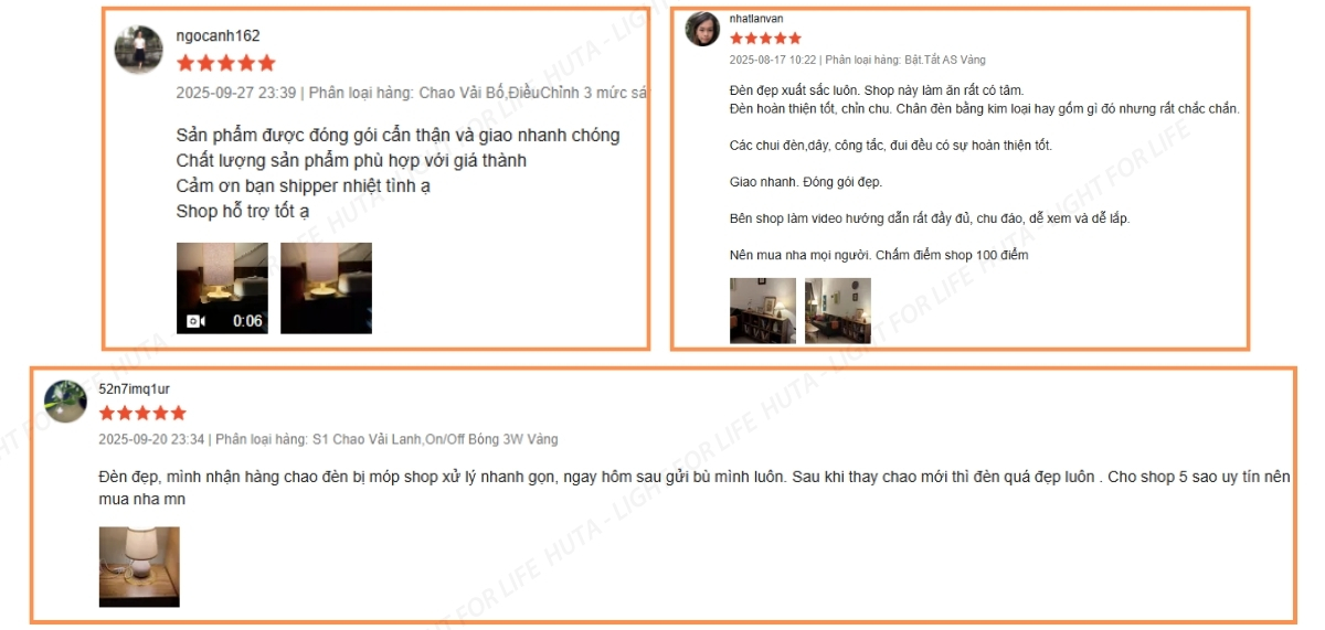 4. Đèn ngủ để bàn HUTA được ưa chuộng như thế nào?