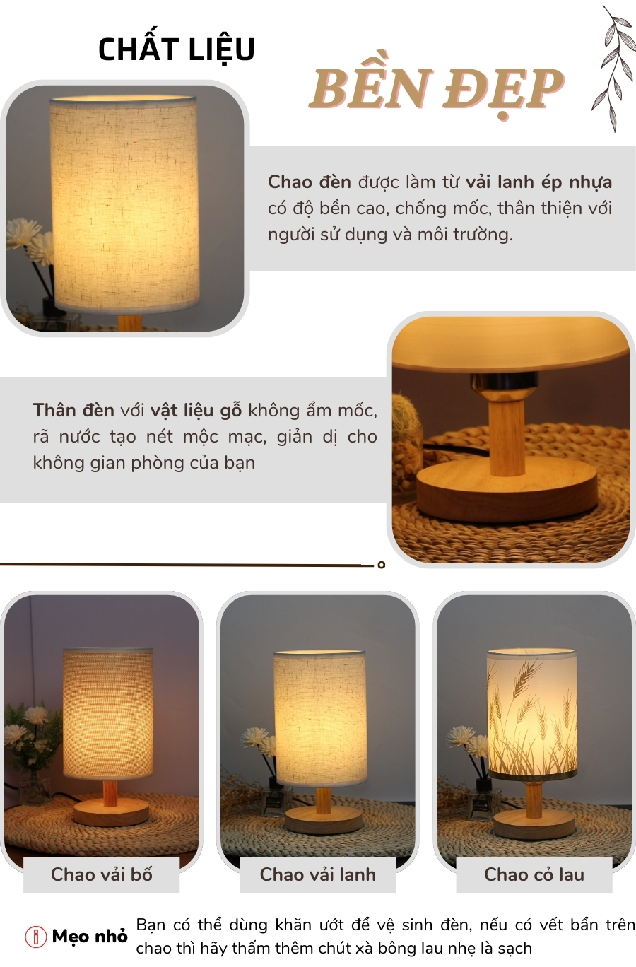 1. Đèn ngủ để bàn mã G1 có gì nổi bật?