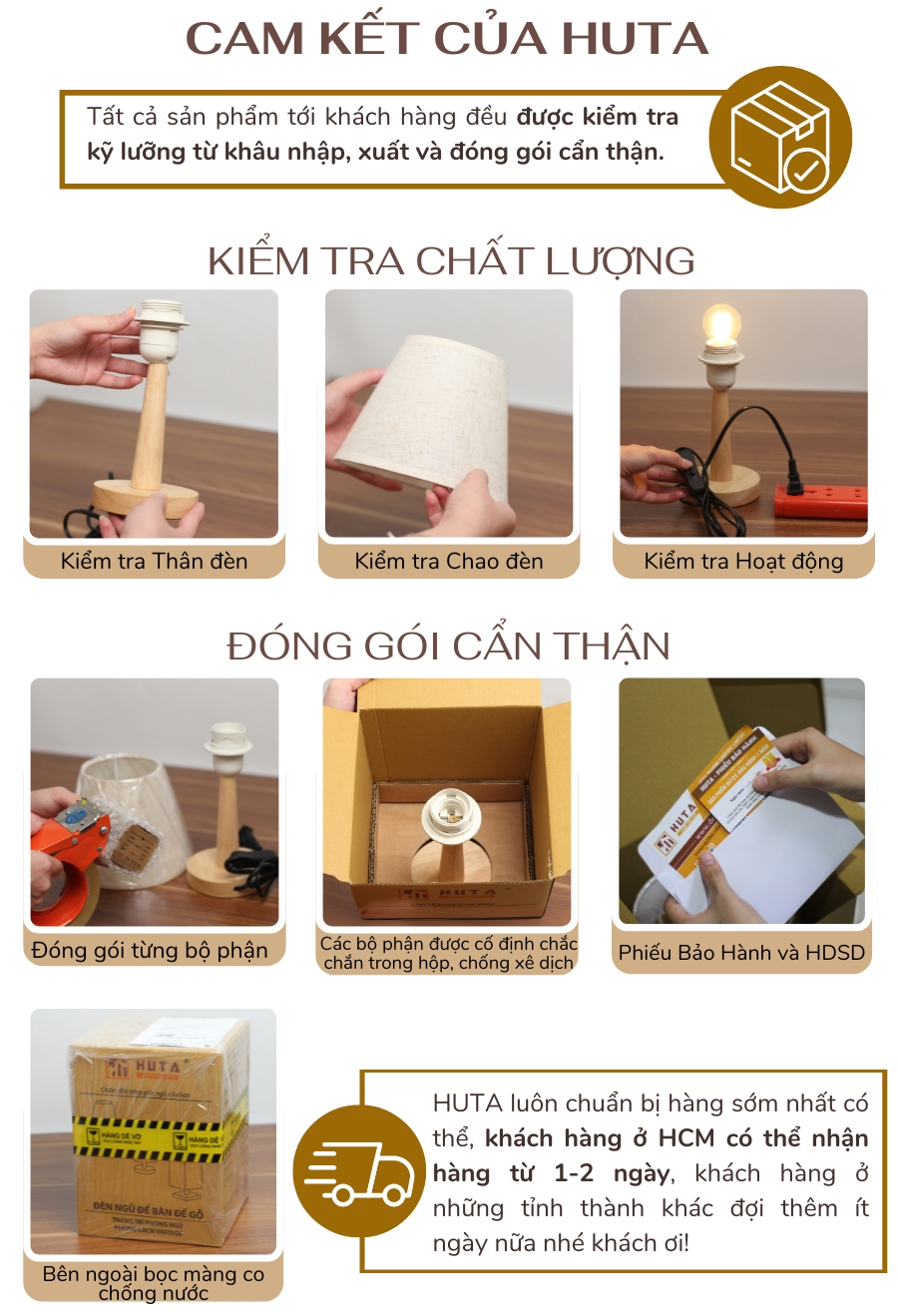 5. Chính sách bảo hành và cam kết của HUTA