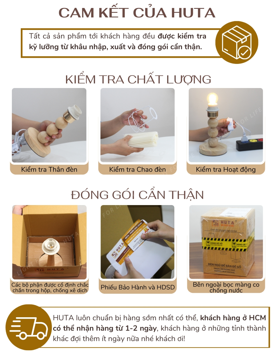 5. Chính sách bảo hành và cam kết của HUTA