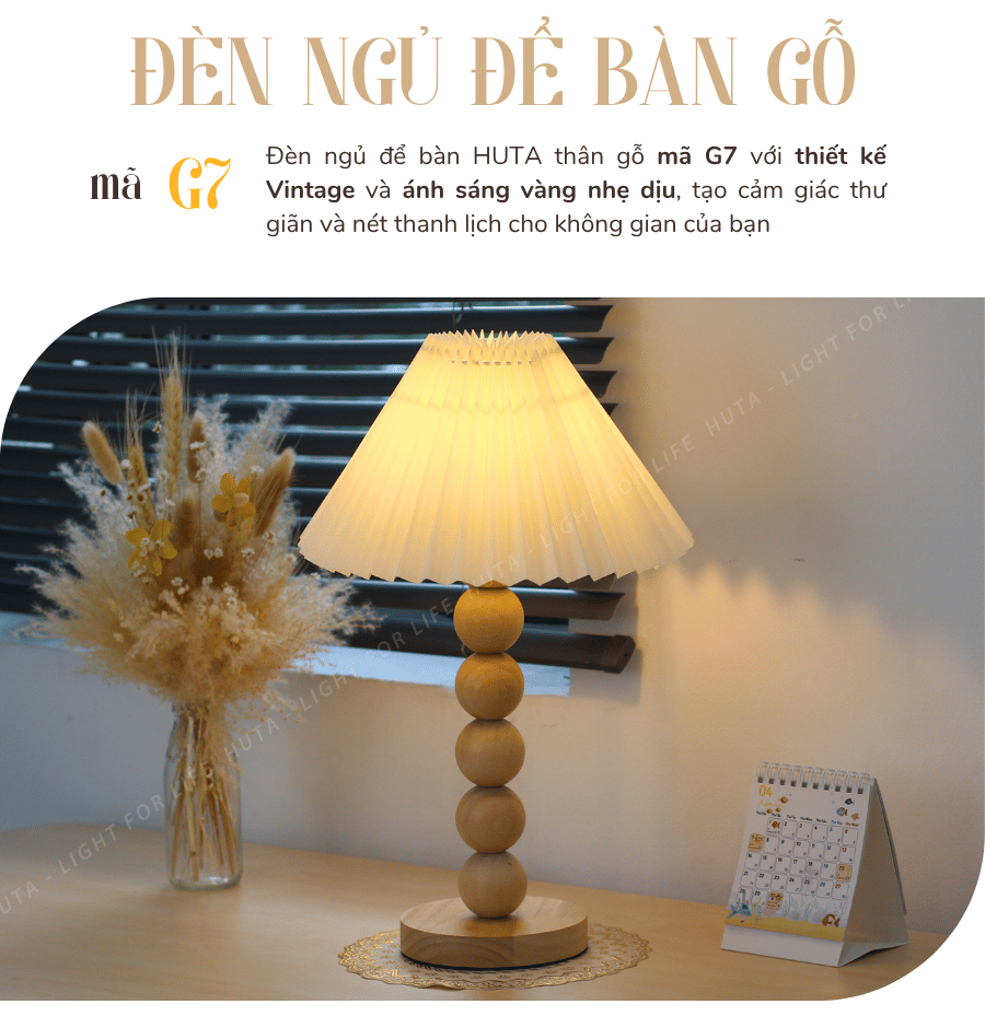 1. Đèn ngủ để bàn mã G7 có gì nổi bật?