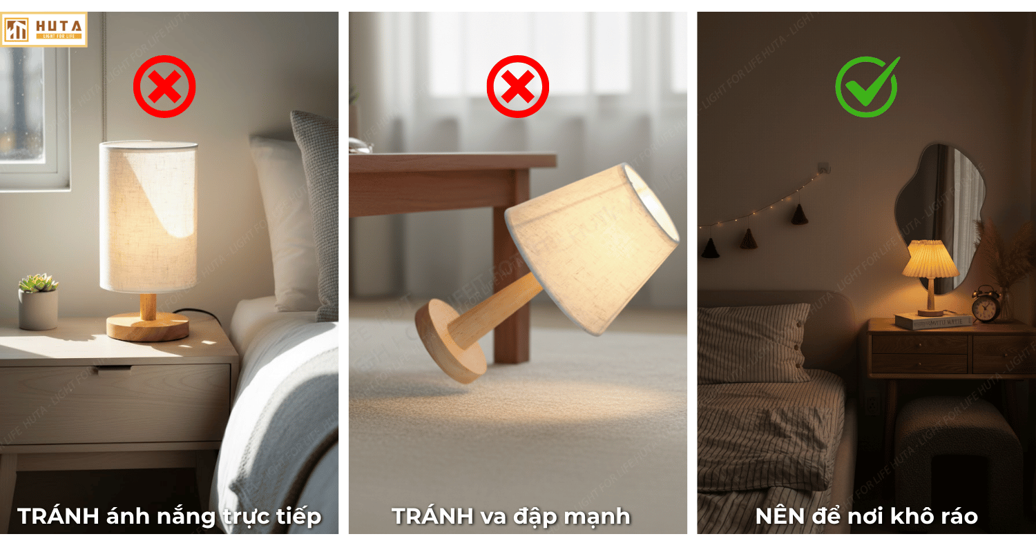 4. CÁC TIPS KHI SỬ DỤNG ĐÈN NGỦ ĐỂ BÀN THÂN GỖ AN TOÀN VÀ HIỆU QUẢ