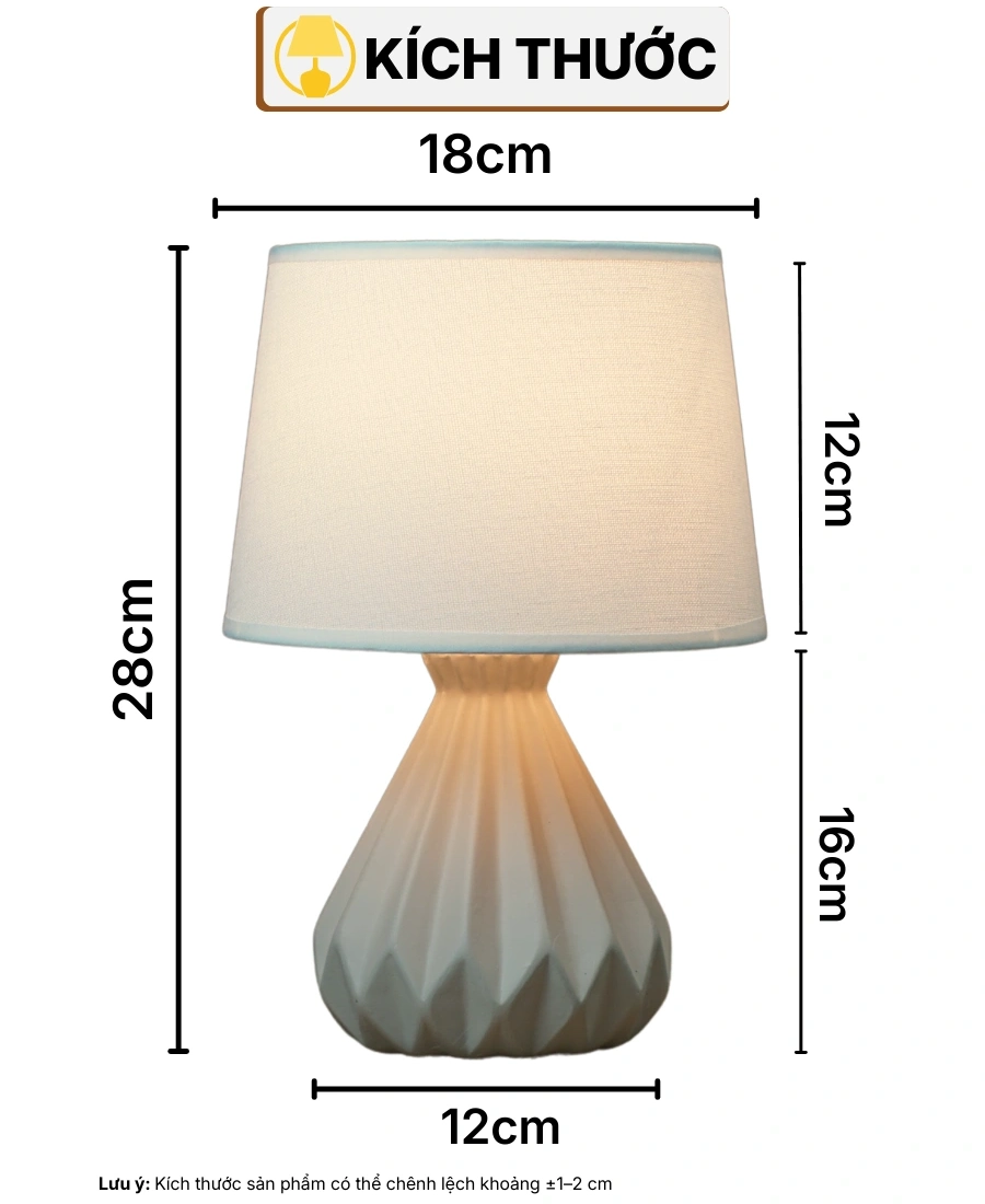 THÔNG SỐ KỸ THUẬT ĐÈN NGỦ ĐỂ BÀN S13