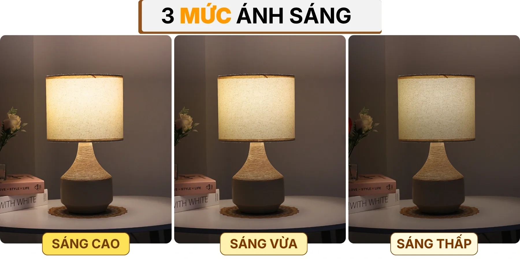 4. HIỆU ỨNG ÁNH SÁNG ĐÈN NGỦ ĐỂ BÀN S14