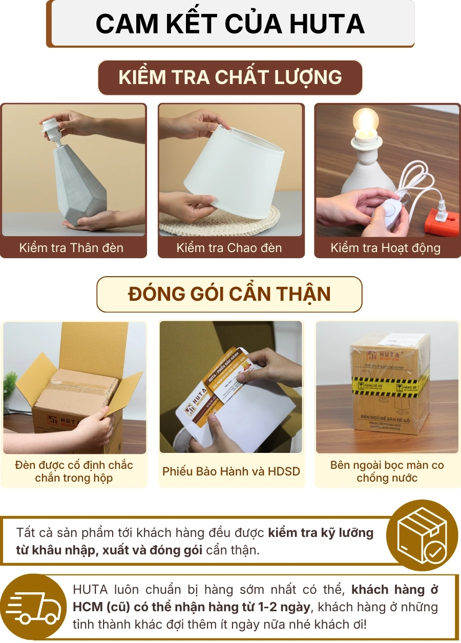 7. CHÍNH SÁCH BẢO HÀNH VÀ CAM KẾT CỦA HUTA