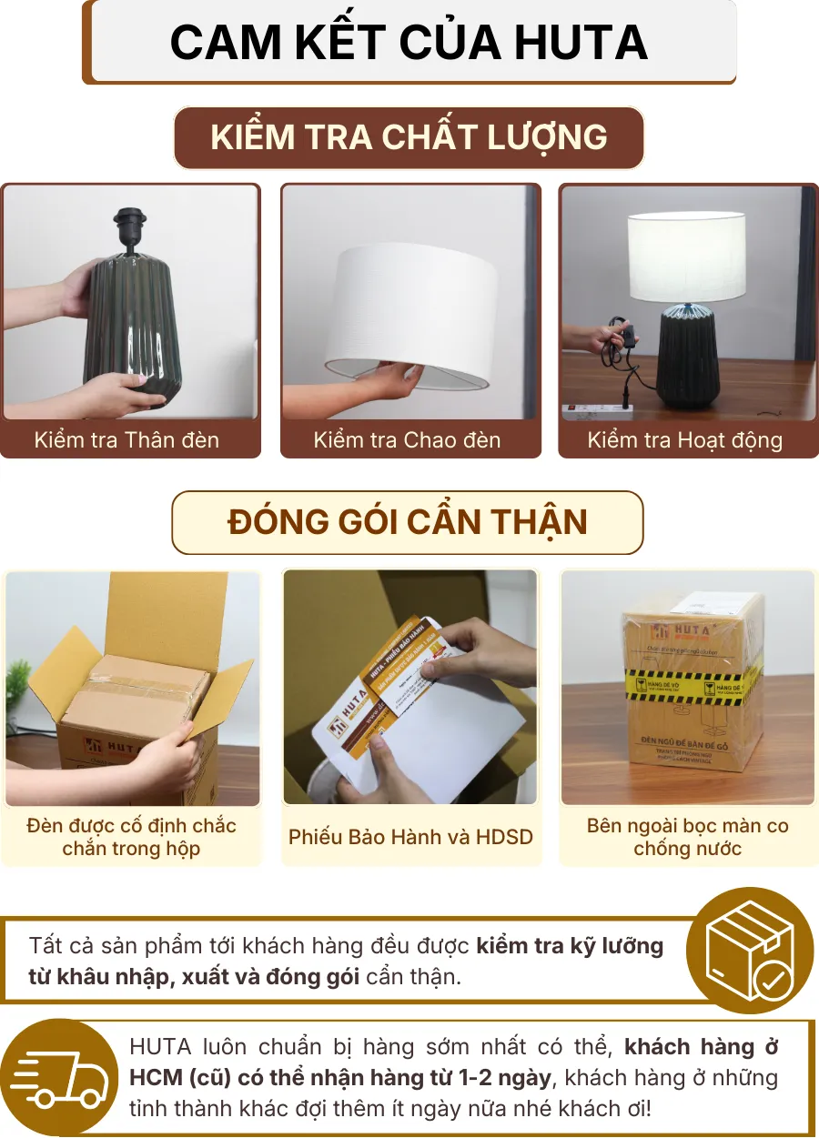 7. CHÍNH SÁCH BẢO HÀNH VÀ CAM KẾT CỦA HUTA