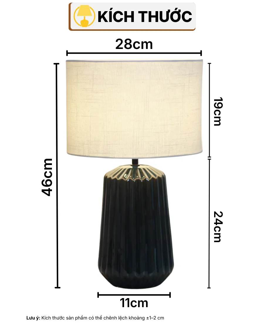 THÔNG SỐ KỸ THUẬT ĐÈN NGỦ ĐỂ BÀN S17